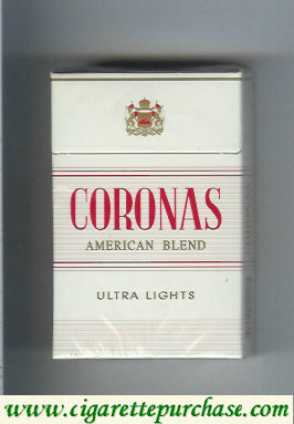 Coronas Ultra Lights cigarettes American Blend